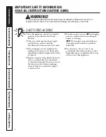 Предварительный просмотр 2 страницы GE 10 AZA Owner'S Manual