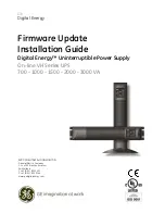 Preview for 1 page of GE 1000 VA Installation Manual