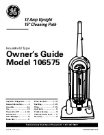Preview for 1 page of GE 106575 Owner'S Manual