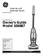 Preview for 1 page of GE 106687 Owner'S Manual