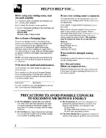 Preview for 2 page of GE 164D2966P127-I Use And Care Manual