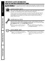 Preview for 2 page of GE 175D1807P407 Owner'S Manual