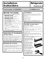 Предварительный просмотр 14 страницы GE 18, 19 Owner'S Manual