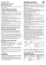 GE 19005LO Quick Start Manual preview