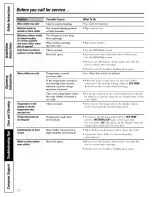 Preview for 12 page of GE 197D#613PO03 Owner'S Manual