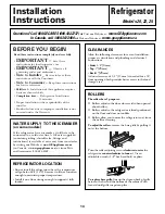 Preview for 14 page of GE 197D3351P003 Owner'S Manual And Installation Instructions