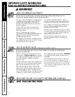 Preview for 4 page of GE 197D3354P003 Owner'S Manual And Installation Instructions