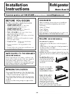 Preview for 13 page of GE 197D3354P003 Owner'S Manual And Installation Instructions