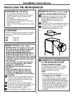 Preview for 17 page of GE 197D4618P003 Owner'S Manual And Installation Instructions