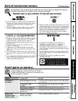 Preview for 75 page of GE 197D4618P003 Owner'S Manual And Installation Instructions