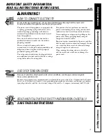 Preview for 3 page of GE 197D5226P005 Owner'S Manual And Installation Instructions