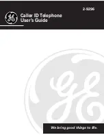 Preview for 1 page of GE 2-9296 User Manual