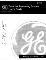 GE 2-9975 User Manual предпросмотр