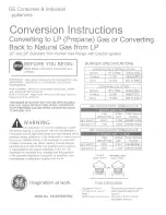 Preview for 1 page of GE 20 Conversion Instructions