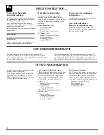Preview for 2 page of GE 20 Use And Care & Installation Manual