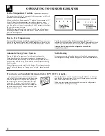 Preview for 4 page of GE 20 Use And Care & Installation Manual