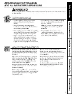 Preview for 3 page of GE 200 BTU Owner'S Manual & Installation Instructions