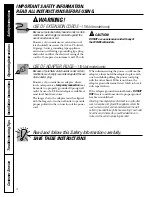 Preview for 4 page of GE 200 BTU Owner'S Manual & Installation Instructions