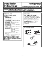 Preview for 16 page of GE 200D8074P039 Owner'S Manual And Installation