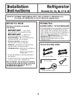 Preview for 23 page of GE 200D8074P043 Owner'S Manual And Installation