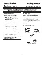 Preview for 16 page of GE 200D8074P044 Owner'S Manual And Installation