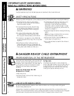 Preview for 2 page of GE 200D9366P019 Owner'S Manual And Installation Instructions