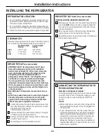 Preview for 20 page of GE 200D9366P019 Owner'S Manual And Installation Instructions