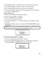 Preview for 47 page of GE 210952 - 2.4GHz Cordless Phone User Manual