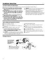 Preview for 4 page of GE 215C1044P010-3 Owner'S Manual And Installation