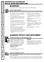 Preview for 2 page of GE 22 Owner'S Manual & Installation Instructions