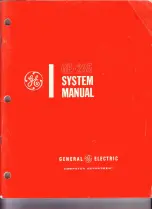 Preview for 1 page of GE 235 System Manual