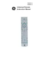 Предварительный просмотр 1 страницы GE 24918 - Backlit Universal Remote Instruction Manual