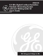 Preview for 1 page of GE 25825 User Manual