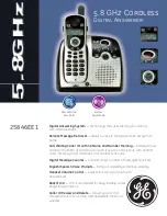 GE 25846EE1 Specifications preview