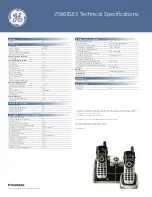 Preview for 2 page of GE 25861GE3 Specifications