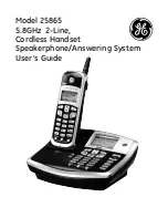 Preview for 1 page of GE 25865 User Manual