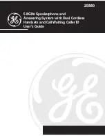 Preview for 1 page of GE 25880 User Manual