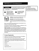 Preview for 2 page of GE 25GT539 User Manual