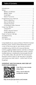 Preview for 2 page of GE 26607 Instruction Manual