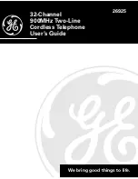 Preview for 1 page of GE 26925 User Manual