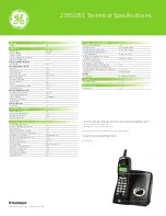 Preview for 2 page of GE 27851FE1 Specification Sheet