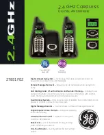 GE 27851FE2 Technical Specifications preview