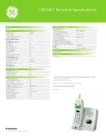 Preview for 2 page of GE 27851GE1 Technical Specifications