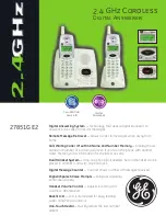 GE 27851GE2 Specifications preview