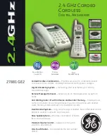 GE 27881GE2 Specifications предпросмотр