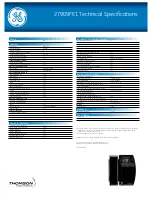 Preview for 2 page of GE 27909FE1 Specifications