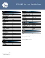 Preview for 2 page of GE 27918GE1 Technical Specifications