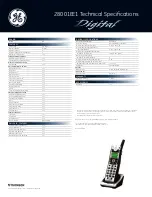 Preview for 2 page of GE 28001EE1 Specifications