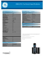 Preview for 2 page of GE 28811FE2 Specifications