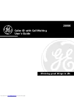 Предварительный просмотр 1 страницы GE 290961 - Call Waiting Caller ID User Manual